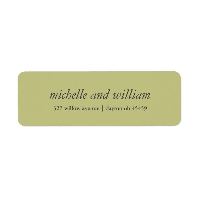 Mariage minimal vert olive et gris personnalisé (Devant)