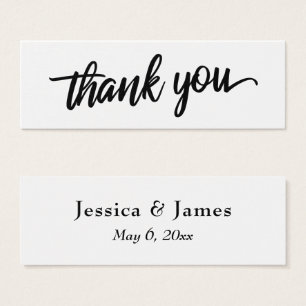 Mariage minimaliste avec typographie et remercieme