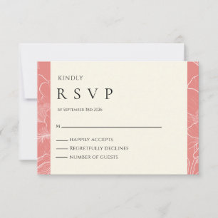 Mariage minimaliste de corail rose RSVP