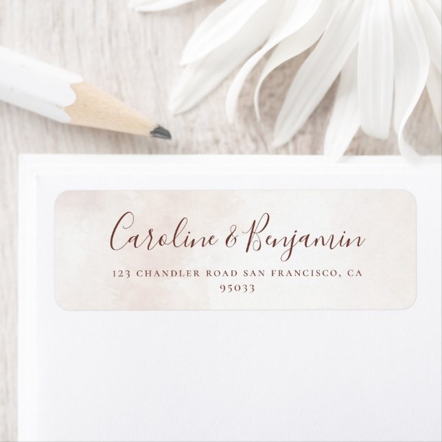 Mariage minimaliste moderne Adresse de retour (En situation)