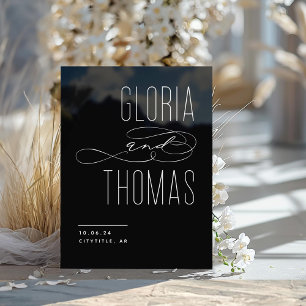 Mariage minimaliste moderne Black Chic