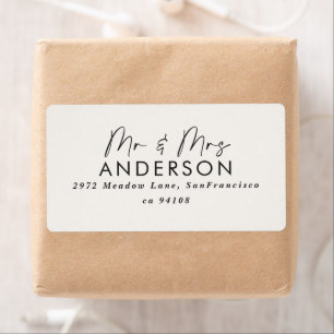 Mariage Minimaliste Moderne Élégant Noir & Blanc