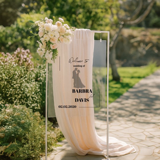 Mariage minimaliste moderne en silhouette Couple (Créateur téléchargé)