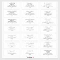 Mariage minimaliste moderne Étiquettes de adresse