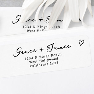 Mariage minimaliste moderne noir et blanc