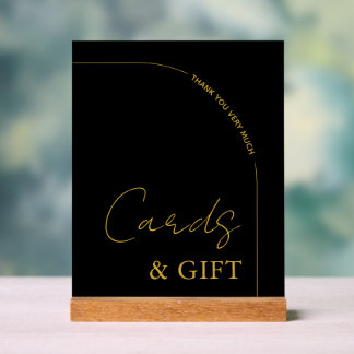 Mariage minimaliste moderne noir et or