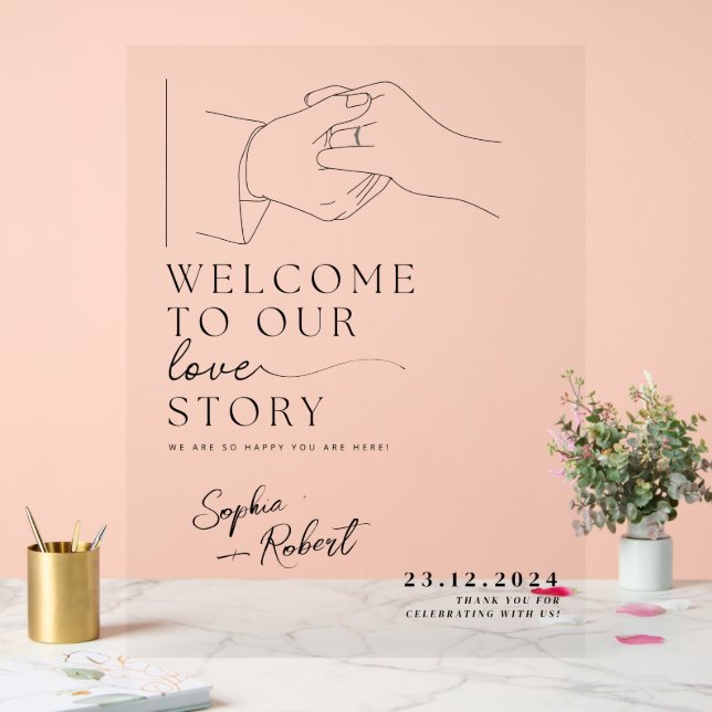 Mariage minimaliste noir élégant (Mariage)