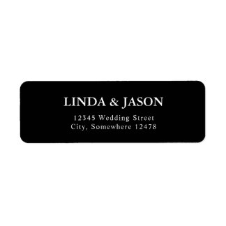 Mariage minimaliste noir et blanc Adresse de retou