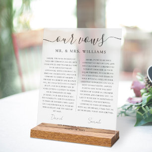 Mariage Minimaliste Nos Vœux avec Écriture Élégant