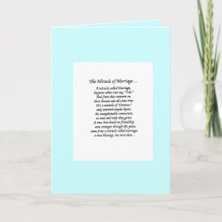 mariage miracle, je t'aime carte