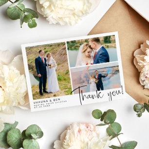 Mariage moderne 3 Photo Collage Merci
