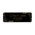 Mariage moderne Black and Gold Floral