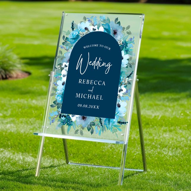 mariage moderne bleu blanc foncé (Créateur téléchargé)