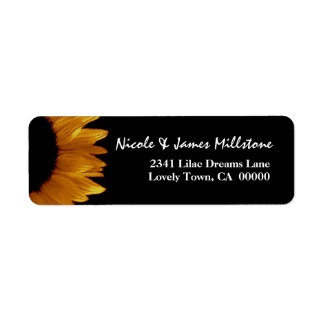 Mariage moderne Bright Gold et Black Sunflower