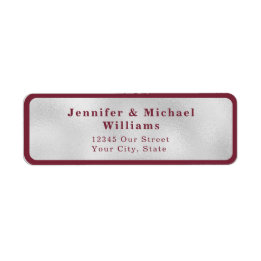 Mariage Moderne Burgundy Profond Gris Argent