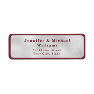 Mariage Moderne Burgundy Profond Gris Argent