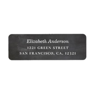 Mariage moderne Chalkboard. Adresse simple grise