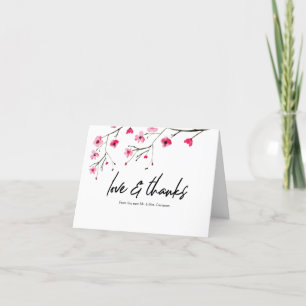 Mariage moderne Cherry Blossom Amour et Merci
