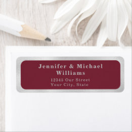 Mariage Moderne Deep Burgundy Gris Argent