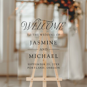 Mariage moderne élégant de typographie noire Accue