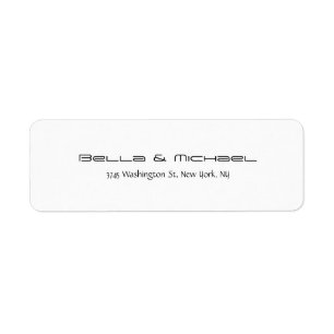 Mariage moderne Élégant minimaliste noir blanc