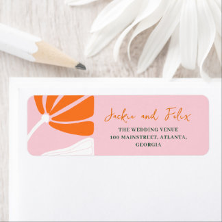 Mariage moderne fleurs roses et orange