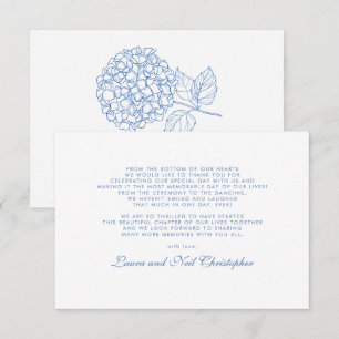 Mariage moderne Hydrangea Dusty Blue Merci