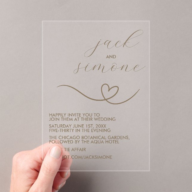 Mariage moderne | Invitations branchés | Neutre fo (In situ (ordinateur de poche))