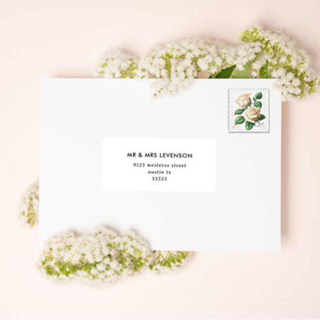 Mariage moderne minimalisme étiquettes de adresse  (Créateur téléchargé)