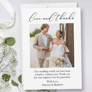 Mariage Moderne Minimaliste Amour Merci Calligraph