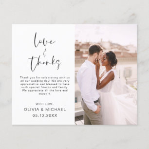 Mariage Moderne Minimaliste Merci Cartes