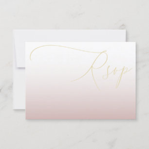 Mariage moderne or et rose Rsvp