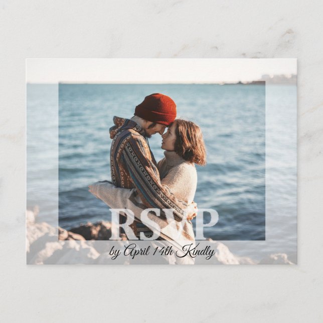 Mariage moderne RSVP Ajouter votre Carte photo (Devant)