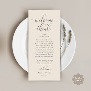Mariage moderne Table Place Cadre Carte de remerci