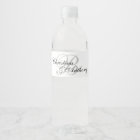 Mariage Monogramme Custom Water Bottle Étiquette