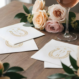 Mariage Monogramme d'Amour de Fer à Cheval Occiden
