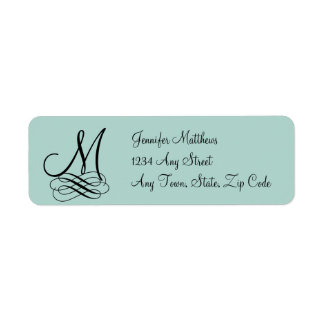 Mariage Monogramme de pinte verte, perles noires