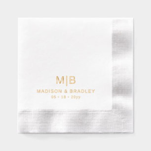 Mariage Monogramme moderne simple personnalisé