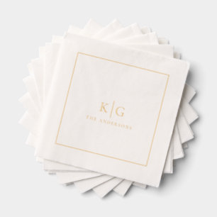 Mariage Monogramme personnalisé Cadre de nom de fa