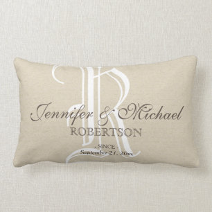 Mariage monographique / Coussin d'anniversaire