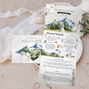 Mariage Montagnard Glaciaire Rustique Faire-part
