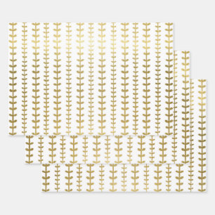 Mariage Motif de feuille d'or classique Wrappi