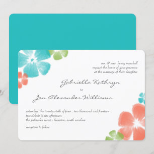 Mariage multi-tropicale Watercolor Invitation / Aq