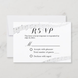Mariage musical RSVP simple et élégant