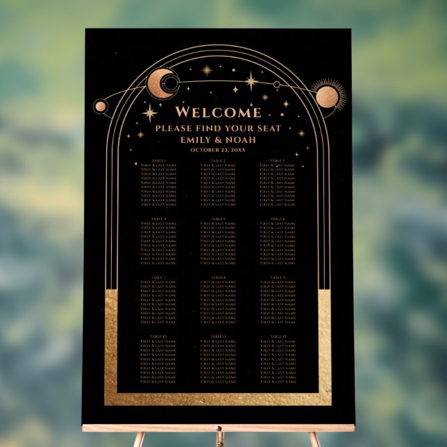 Mariage mystique Black Gold Sun Moon Stars (Neutre)