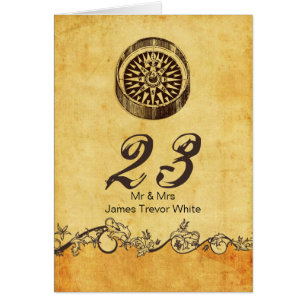 mariage nautique boussole rustique numéros de tabl