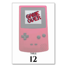 Mariage NERD du jeu vidéo Numéro de table