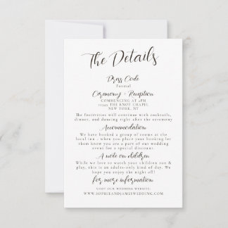 Mariage noir blanc minimal Détails Carte de boîtie