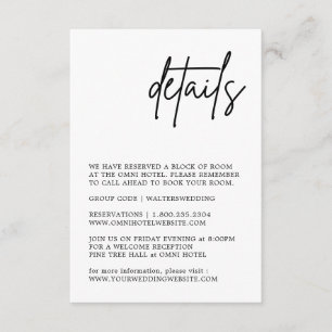 Mariage noir et blanc Détails Carte de boîtier