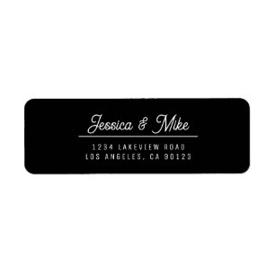 Mariage noir et blanc rétromoderne Adresse de reto